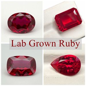 HQ GEMS 3x5-13x18mm Ovaal Geslepen 6A Kwaliteit 8 Karaat Corundum Robijn Steen Laboratorium gekweekte Rode Robijn Prijs Per Karaat - Product Image 2