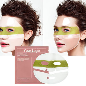 Masque Hydrogel Bio Collagène Matcha Hydratation Profonde Réelle Nuit Masque en Tissu Peau Sèche Infusé à la Vitamine C Petite Molécule Pore <span class=keywords><strong>Visage</strong></span> - Product Image 3