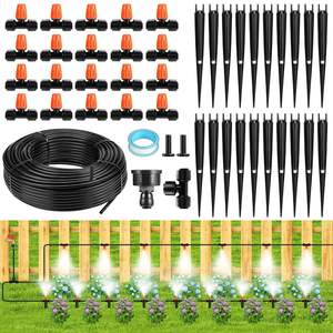 Système d'irrigation goutte à goutte 75 pieds, kit de pulvérisation orange à connexion rapide, arrosage automatique pour jardins et pots de fleurs - Product Image 1