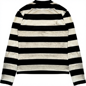 Custom Button up Thick Cotton Boxy Fit Dirty Striped <strong>Henley</strong> Vintage Acid Wash <strong>T</strong>-<strong>shirt</strong> Thermal Long Sleeve <strong>t</strong> <strong>Shirt</strong> for <strong>Men</strong> - Product Image 2
