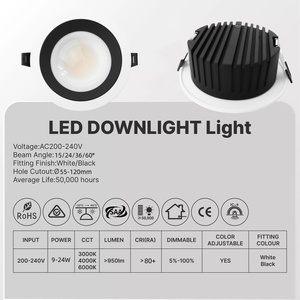 <span class=keywords><strong>Spot</strong></span> LED Encastrable 9W 12W 18W 24W pour Plafond, Extérieur, <span class=keywords><strong>Salle</strong></span> <span class=keywords><strong>de</strong></span> <span class=keywords><strong>Bain</strong></span>, Hôtel, Centre Commercial, 90mm IP20, Luminaire <span class=keywords><strong>de</strong></span> Construction - Product Image 4