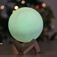 Nouveau 3D Imprimé 16 Couleurs Lava Lampe Moonlight Moon lampe Moon Night Light