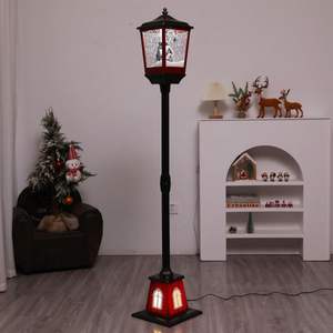 Lanterne de poteau lumineuse pour le Nouvel An et Noël avec de la neige pour la décoration de Noël - Product Image 3