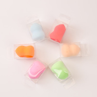 Éponge de maquillage cosmétique beauté éponges de maquillage pour fond de teint correcteur crème poudre avec boîte en PVC Transparent