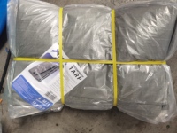 Bâche en tissu gris clair pour tentes et auvents, avec œillets en plastique, en feuilles, pour couverture unie et costumes