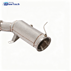 Tuyau de descente en acier inoxydable à haut débit pour BMW M340i G20 G21 B58 3.0T avec système d'échappement de course OPF soudé TIG - Product Image 5