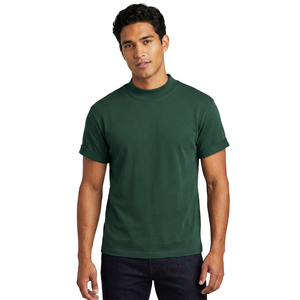 Wholesale Men's Cotton <b>Polyester</b> Blend T Shirt Custom Silk Screen Digital Print Plain Plus Size OEM Manufacturer - Product Image 1