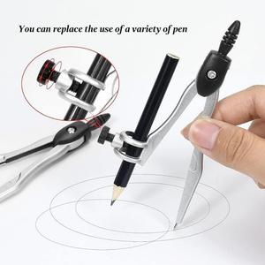 מכירה חמה של 10 חלקים ציוד לסטודנטים סט ערכת גיאומטריה מתמטית עם קופסת אחסון חסינת נפץ - Product Image 4