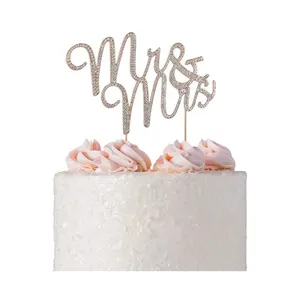 Nicro Bruid Bruidegom Mr En Mrs Strass Acryl Wedding Cake Topper