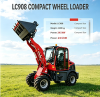 Chargeuse sur pneus compacte 25KW LC908, poids total de la machine 2,4 tonnes, charge nominale 800 kg, pour travaux agricoles et de construction