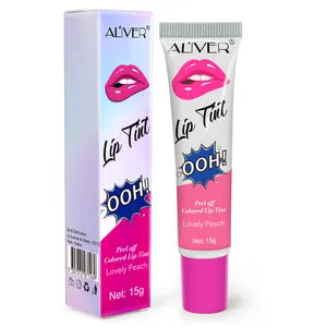 ALIVER New Arrival Romantic 6 Colors Professional Long Lasting Waterproof Sexy Magic Peel Off Lip Tint Lipstick