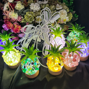 Giá bán buôn sỏi tự nhiên tinh thể đá dễ thương dứa hình dạng ánh sáng ban đêm cho trang trí nội thất - Product Image 4