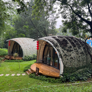Usine personnalisée Morden luxe coquille forme hôtel station balnéaire maison habitable tentes <span class=keywords><strong>camping</strong></span> en plein air avec baignoire - Product Image 3