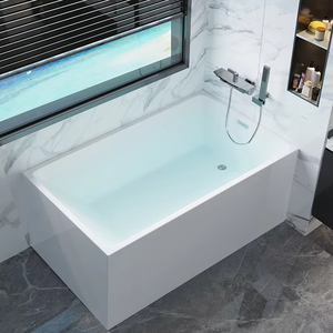 Krom drenaj borusu ile 1100mm bağlantısız küvet akrilik islatma Oval terlik banyo CUPC saf beyaz - Product Image 1