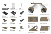 Terrasse en composite de fibre de verre et polyuréthane de qualité supérieure, ultra résistante aux intempéries et nécessitant un entretien minimal, pour la décoration extérieure