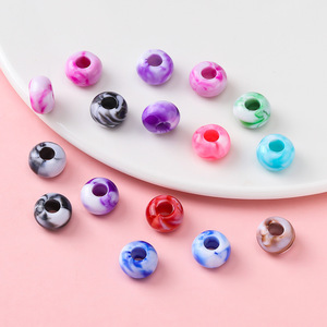 Acrylic Round <b>Beads</b> Large Hole Loose <b>Beads</b> For DIY Jewelry Making Bracelets Necklaces Craft Supplies Small Size - Product Image 4