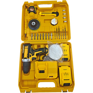 Taladro Inalámbrico de Litio-Ion de 21V con Doble Cabezal y Doble Velocidad, Mandril de Impacto, Juego Multifuncional de Pulido, Completo con Accesorios - Product Image 1