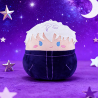 Peluche Ronde Personnalisée Anime Satoru Gojo, Figurine Compacte Mignonne, Art Fan Gijinka, Jouet en Peluche Doux au Design de Personnage