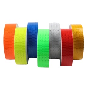 Tùy chỉnh 3inch huỳnh quang PVC vật liệu phản chiếu không thấm nước dính phản chiếu Sticker tấm cho hộp thư số phản chiếu - Product Image 3