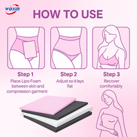 Almohadillas de Espuma Lipo Médicas Woxin, Espuma de Compresión Plegable, Suave y Transpirable para Abdominoplastia y Recuperación Postoperatoria (Personalizables)