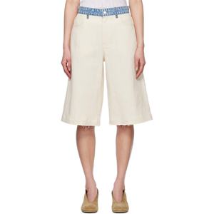 Fabricante de Jeans, Jeans de Mujer, Pierna Ancha, Casuales, Cintura Alta, Borde Deshilachado, Shorts de Mezclilla Holgados - Product Image 1