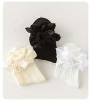 Chaussettes de cheville en dentelle à volants pour femmes, tricotées en coton et fibre de bambou, style Lolita mignon pour filles - Vente en gros usine