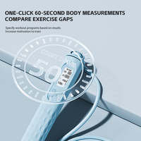 Macyo Sports Fitness compteur numérique poignée antidérapante 2 en 1 corde à sauter intelligente sans fil sans fil cordes à sauter de vitesse