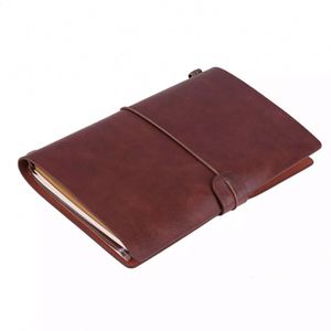 MY MOON PIE Carnet de voyage A5 en cuir PU classique, style imprimé, journal rechargeable, logo personnalisé, reliure, 120 feuilles - Product Image 1