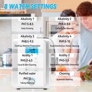 <span class=keywords><strong>Ioniseur</strong></span> d'eau électrolytique multifonctionnel avec compteur numérique de pH et d'ORP, eau alcaline riche en hydrogène pour la consommation, eau acide - Product Image 4