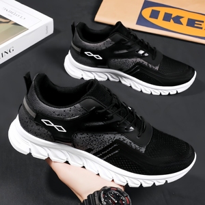 Zapatos de Hombre Modernos y a la Moda, con Entresuela Suave de EVA, Forro de Malla Transpirable, Zapatos Deportivos Casuales para Caminar, con Cierre Deslizante/Con Cordones - Product Image 6