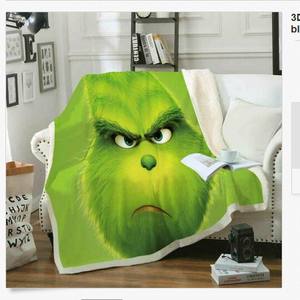 22 Cores Atacado Feliz Natal Grinches Imprimir Cobertores De Lance Duplo Mais Grosso Lado Plush <span class=keywords><strong>Fleece</strong></span> Halloween Cobertores para Presentes - Product Image 1