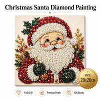 Kit de Peinture Diamant de Noël en Gros, Motif Père Noël et Renne, 5D DIY, Broderie Point de Croix en Strass, Cadeau de Fêtes