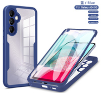 Protection intégrale pour Samsung Galaxy A24 4G/A14/A34 5G, TPU transparent avec pare-chocs en silicone, coque avec protection d'écran intégrée en acrylique