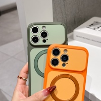 Coque de téléphone avec support anneau pour iPhone 17 Pro Max, rotation 360°, béquille métallique, antichoc