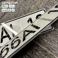 Plaque d'immatriculation décorative personnalisée Kinshasa Congo RDC, imprimée UV, en plastique acrylique, avec code QR et filigrane