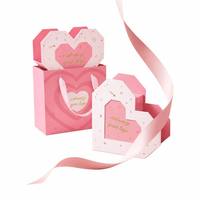 Leabon Coffret Cadeau Saint-Valentin en Forme de Cœur, Boîte à Tiroir Rose Personnalisable avec Votre Logo, Sac de Courses – Vente en Gros Direct Usine