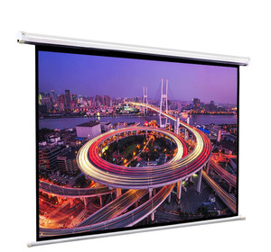 FUTURE 100 pouces 16:9 écran <span class=keywords><strong>de</strong></span> <span class=keywords><strong>Projection</strong></span> motorisé avec télécommande HD intérieur famille maison écran <span class=keywords><strong>de</strong></span> projecteur électrique - Product Image 1