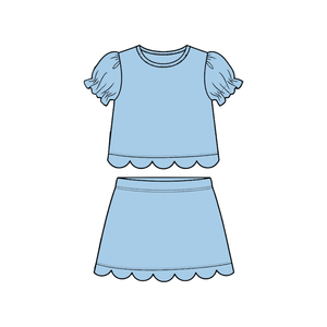 GSD3933 Vestido de Verano Personalizado para Bebé Niña, Estampado Sólido, Manga Corta, Hasta la Rodilla, Transpirable, Venta al Por Mayor - Product Image 1