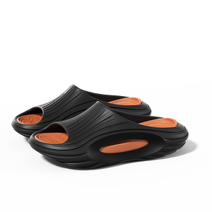 Nouvelles sandales d'été pour hommes, décontractées, à semelle épaisse en EVA, avec tige en PVC givré, bout fermé/ouvert, confortables - Product Image 5