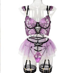 Lencería Sexy de Alta Calidad para Mujeres Maduras Japonesas, Lencería de Encaje Transparente de Lujo, Hermoso Body de Encaje, Conjunto de Lencería - Product Image 6