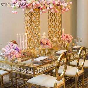 Chaise en vrac dorée en acier inoxydable Luxe moderne blanc Banquet Cérémonie Événements Fête de mariage Chaise de mariage <span class=keywords><strong>pour</strong></span> hôtel <span class=keywords><strong>Restaurant</strong></span> - Product Image 4