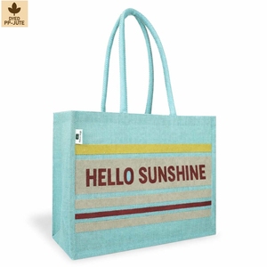 Bolsa de Compras Reutilizable de Lona Premium Sunshine Day Tote con Amplio Espacio de Almacenamiento y Asas Resistentes para Viajes, Oficina y Compras - Product Image 1