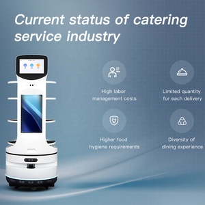 Robot Camarero Inteligente para Entrega Comercial en Restaurantes, <span class=keywords><strong>Repartidor</strong></span> de Comida, Robot Humanoide para Servicio de Alimentos - Product Image 3