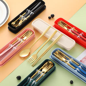 <span class=keywords><strong>Cubiertos</strong></span> de viaje portátiles coreanos de acero inoxidable 304, juego de palillos y cucharas <span class=keywords><strong>para</strong></span> acampar con <span class=keywords><strong>estuche</strong></span> - Product Image 6