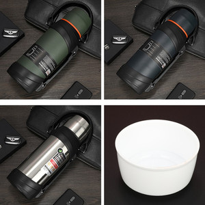 Botella Térmica Aislada, Deportiva, para Senderismo, Portátil, para Coche, Taza para Exteriores con Tapa, Diseño Moderno y Minimalista, No Requiere Estufa - Product Image 4