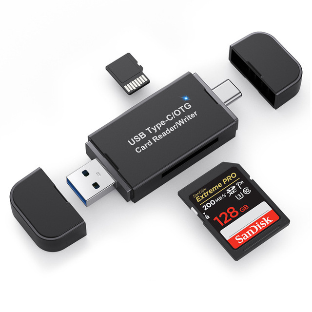 USB 3.0 High-Speed Card Reader for Tablets and Mobile Phones OTG Multifunctional Easy External Installation