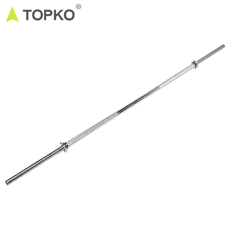 TOPKO en kaliteli toka 2.2m krom spor çubuk barlar tek OB47 EZ Curl halter Bar