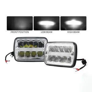 ไฟหน้า LED สี่เหลี่ยมคุณภาพสูงขนาด 5 * 7 นิ้ว 35 วัตต์พร้อมไฟสูง / ต่ําและไฟจอดรถสําหรับเครื่องจักรกลการเกษตร - Product Image 3
