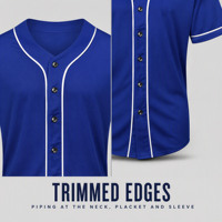 Maillot d'équipe vierge en polyester 100% avec t-shirt respirant en jersey de baseball brodé de logo uni