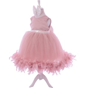 Robe pour bébé fille Bebemekan de haute qualité, sur mesure, en gros, rose, à manches longues, mi-longue, pour nouveau-nés, moderne, luxueuse, pour les fêtes de printemps - Product Image 2